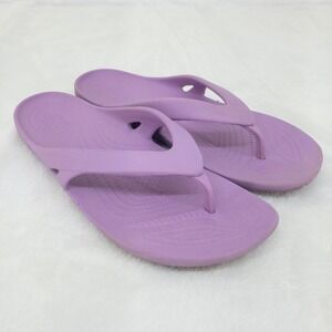 Crocs Kadee II Flip Flop‎ Womens 7 Purple Sandal Lightweight Comfort Casual
